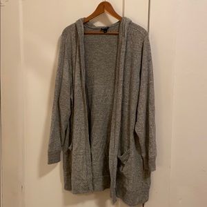 Torrid gray hooded cardigan